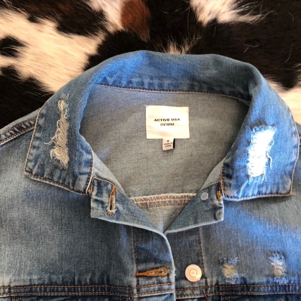 Oversized Active USA Denim Jacket - Picture 2 of 8
